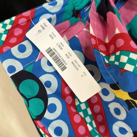 J. Crew *NWT* Women’s 100% Cotton Tie-Back Tulip Skirt, Ratti® Kaleidoscope - Picture 9 of 10